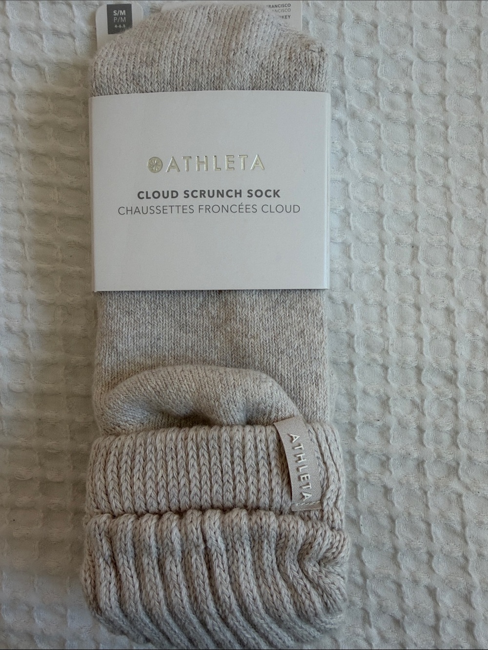 Athleta Cloud Scrunch Sock – Light Gray Heather